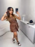 Conjunto de saia amarração com blusa regata de alça grossa - marrom na internet