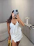 Imagem do Blusa com babados frontais no crepe premium e amarração - off white