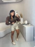 Short de couro premium com cinto bordado - nude - Amor de Peça - Looks Femininos Estilosos, Loja de Roupa Feminina Online