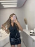 Saia paetê luxo - preto - loja online