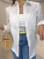 Camisa no tricoline bordada flores - off white