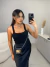 Blusa básica regata canelada - preto - loja online