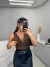 Body alça grossa decote em v - marrom na internet