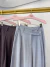 Calça alfaiataria wide leg com fechamento frontal de botão - cinza on internet