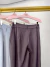 Calça alfaiataria wide leg com fechamento frontal de botão - marrom - comprar online