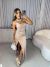Imagem do Vestido sleep franzido com fenda - nude