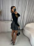 Body manga longa com franzido lateral - preto