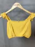 Conjunto Amarelo Saia em Camadas
