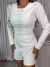 Imagem do Body manga longa com franzido lateral - off white