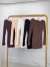 Vestido curto com aplicações de pérola manga longa e decote nas costas - burgundy na internet