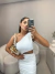 Vestido nula manga poliamida - off white na internet