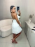Vestido de alfaiataria com aplicação de flor 3d - branco na internet