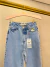 Calça jeans wide leg 100 - lavagem clara marmorizada - online store