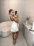 Vestido curtinho com aros - off white na internet