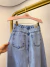 Image of Calça jeans wide leg 100 - lavagem clara marmorizada