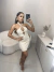 Vestido curtinho com aros - nude - comprar online