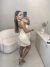 Vestido curtinho com aros - nude na internet