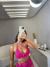 Conjunto de crochê com aplicação de flor e saia de franjas - rosa pink - Amor de Peça - Looks Femininos Estilosos, Loja de Roupa Feminina Online