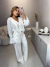 Calça pantalona com cinto dior - off white