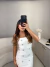 Image of Vestido shine midi alfaiataria com aplicação cravejada - off white