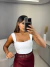 Body alça grossa com franzido na lateral - off white - Amor de Peça - Looks Femininos Estilosos, Loja de Roupa Feminina Online