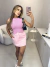 Short saia alfaiataria essential colors - rosa