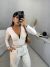 Body manga longa decote em v - nude na internet