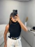 Imagem do Blusa regata canelada gola alta - preto