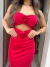 Maiô/body tomara que caia com aplicação de flor - vermelho - comprar online