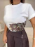 Blusa t-shirt onça estampa - off white - comprar online