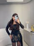 Imagem do Vestido em renda premium estilo corset com ponta - preto