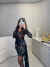 Vestido em renda premium estilo corset com ponta - preto na internet