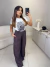 Calça alfaiataria wide leg com fechamento frontal de botão - marrom - Amor de Peça - Looks Femininos Estilosos, Loja de Roupa Feminina Online