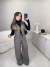 Conjunto de calça e colete no tweed - marrom escuro - buy online