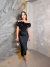 Cropped corsert com babados luxo - preto na internet