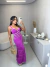 Vestido longo camadas no tricot premium - fúcsia