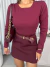 Body manga longa com franzido lateral - bordo - comprar online