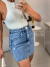 Saia jeans - lavagem média - comprar online