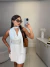 Blusa poliamida premium com gola - off white - loja online