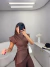 Blusa poliamida insp zara com franzido - marrom on internet