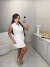 Blusa poliamida premium com gola - off white