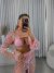 Cropped tela com aplicações lantejoulas - rosa - comprar online