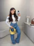 Calça jeans wide leg 100% algodão lavagem média - comprar online
