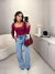 Calça jeans wide leg 100 - lavagem clara marmorizada - buy online
