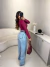 Body poliamida manga longa decote quadrado - bordô - comprar online