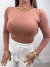 Blusa cacharrel manga longa em malha - caramelo - comprar online