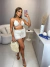 Conjunto de crochê flor grécia - cru com branco - loja online