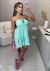 Vestido multiformas camadas curto - verde água - buy online