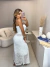 Imagem do Vestido santorini flower tricot renda - off white