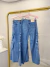 Calça jeans cargo cargo - lavagem média (24659)